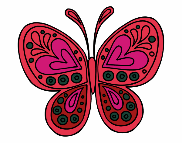 Desenho Mandala borboleta pintado por bruninhabr