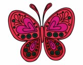 Desenho Mandala borboleta pintado por bruninhabr