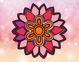 Desenho Mandala em forma flor weiss pintado por bruninhabr