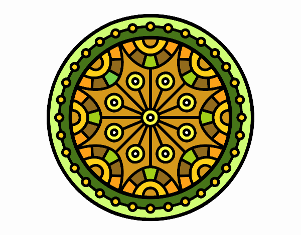 Desenho Mandala equilíbrio mental pintado por Dhayanna