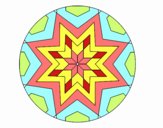 Desenho Mandala mosaico estrela pintado por Dhayanna
