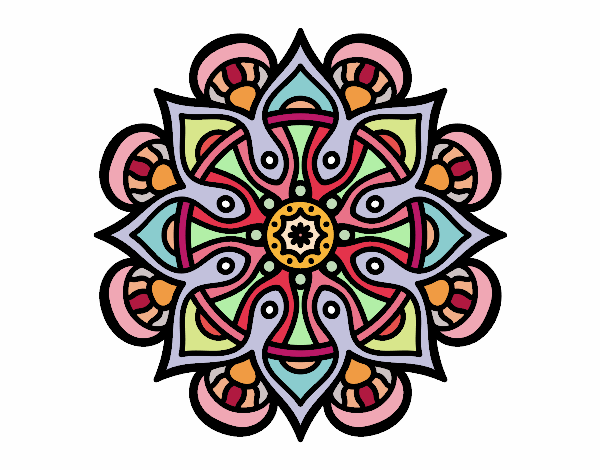 Desenho Mandala mundo árabe pintado por Uokos