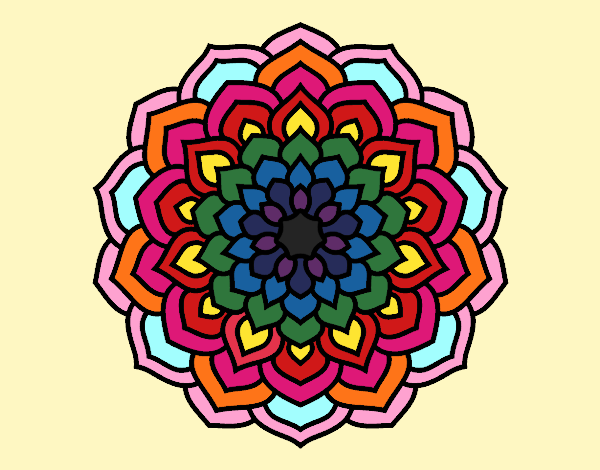 Desenho Mandala pétalas de flores pintado por jessica99