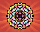 Desenho Mandala simetria simples pintado por jungel 