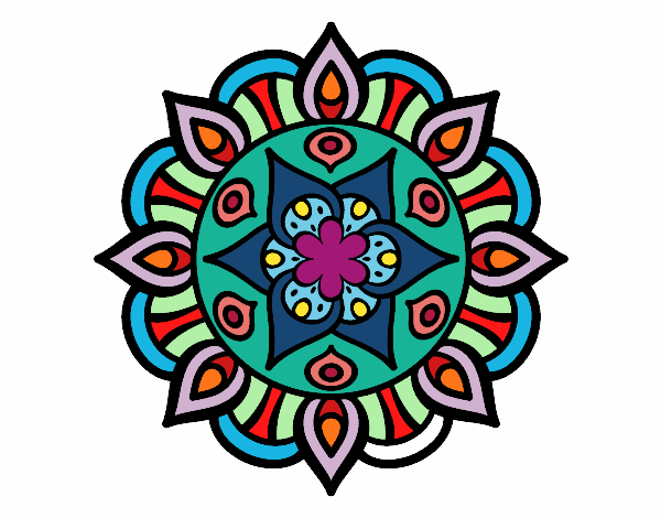 Desenho Mandala vida vegetal pintado por lucelialu