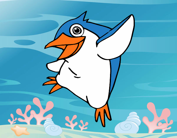 Desenho Pinguim-azul pintado por jungel 