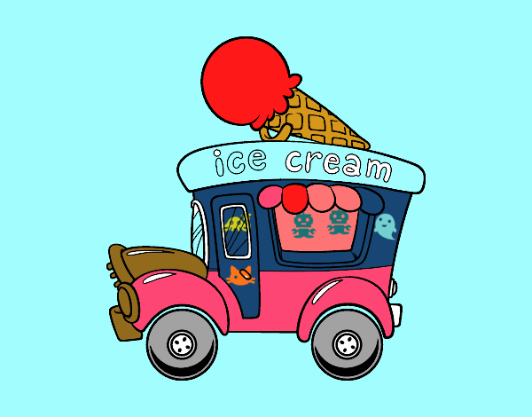 Desenho Food truck de sorvete pintado por ninjai