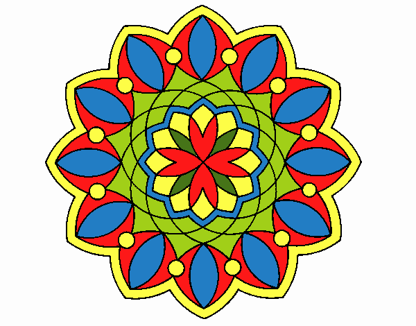 Desenho Mandala 3 pintado por Dhayanna