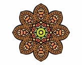 Desenho Mandala árabe pintado por janett