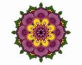 Desenho Mandala flash floral pintado por Dhayanna