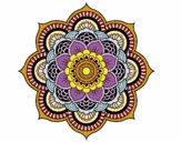 Desenho Mandala flor oriental pintado por janett