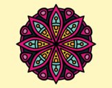 Desenho Mandala para a concentração pintado por janett