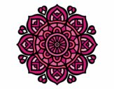 Desenho Mandala para a concentração mental pintado por brebeca