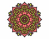 Desenho Mandala para relaxar pintado por brebeca