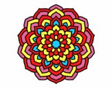 Desenho Mandala pétalas de flores pintado por brebeca