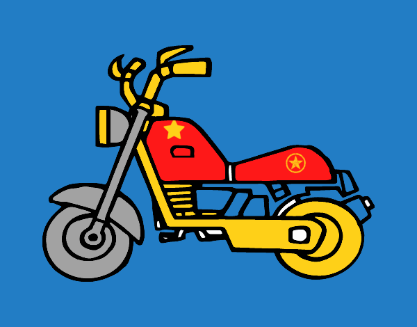 Desenho Motocicleta harley pintado por ninjai