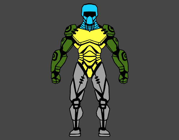 Desenho Robô lutador pintado por vitorcely