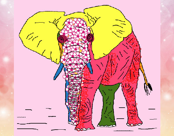 Desenho Elefante 1 pintado por luisserrao