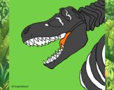 Desenho Esqueleto tiranossauro rex pintado por repelstelt