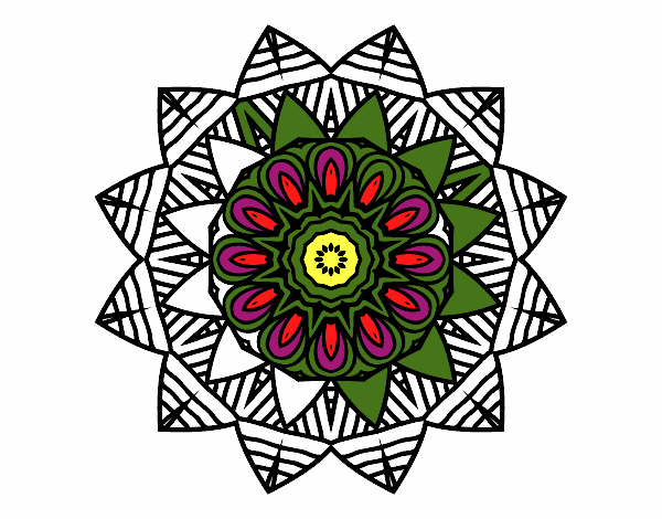 Desenho Mandala de fruto pintado por jualves