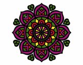 Desenho Mandala para a concentração mental pintado por jualves