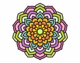 Desenho Mandala pétalas de flores pintado por janett