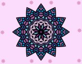 Desenho Mandala estrela floral pintado por cledna 