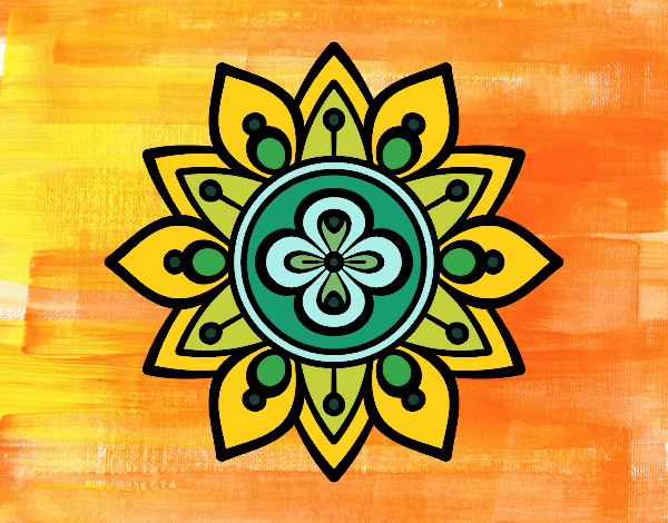 Desenho Mandala flor de lótus pintado por cledna 