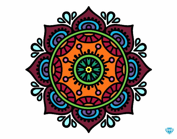 Desenho Mandala para relaxar pintado por LuanaHuyer