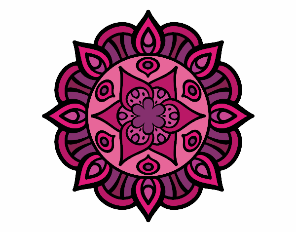 Desenho Mandala vida vegetal pintado por luabraz