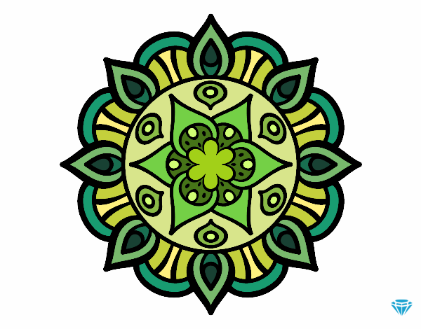 Desenho Mandala vida vegetal pintado por LuanaHuyer