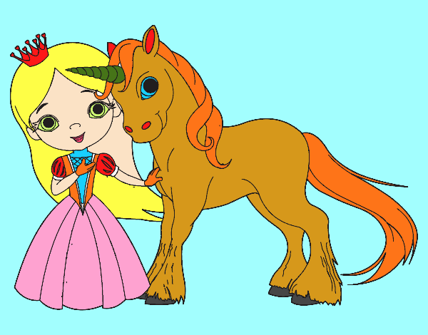 A princesa e o cavalo.