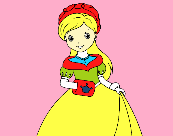 Desenho Princesa elegante pintado por graz