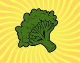 Desenho Ramo brócoli pintado por cledna 