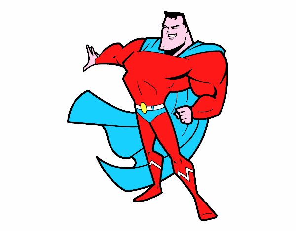 Desenho Superhomem pintado por luabraz