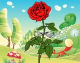 Desenho Uma rosa pintado por kawai