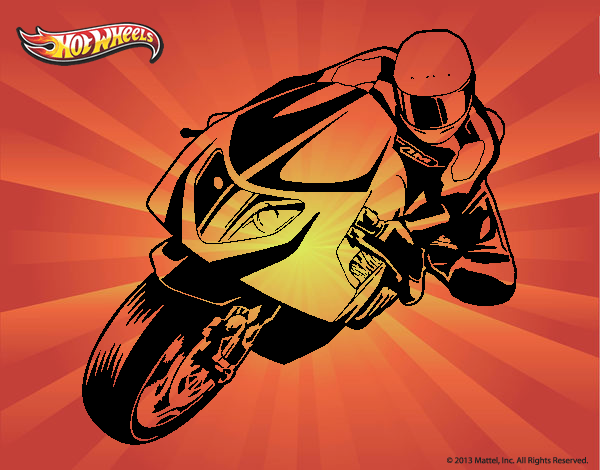 Desenho Hot Wheels Ducati 1098R pintado por panda
