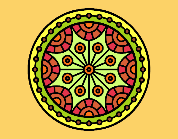 Desenho Mandala equilíbrio mental pintado por cledna 