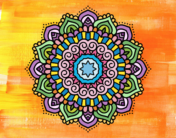 Desenho de Mandala flor natural para Colorir - Colorir.com