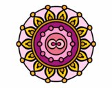 Desenho Mandala meditação pintado por janett