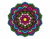 Desenho Mandala pétalas de flores pintado por HASTINGS