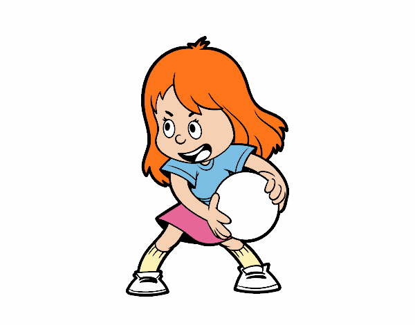 menina jogando handball
