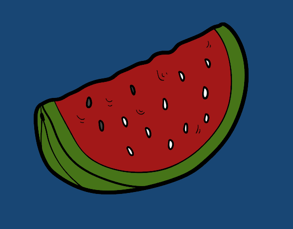 O pedaço de melancia