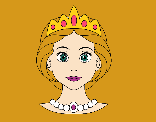 Desenho Rosto de princesa pintado por lara444