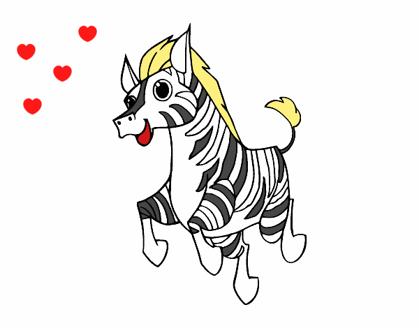 Desenho Uma Zebra pintado por Theo_2016
