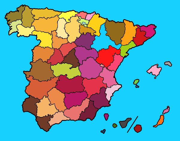 Desenho As províncias de Espanha pintado por vitorcely