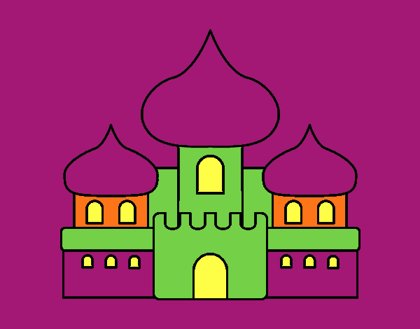 Desenho Castelo dos mouros pintado por Valdenia