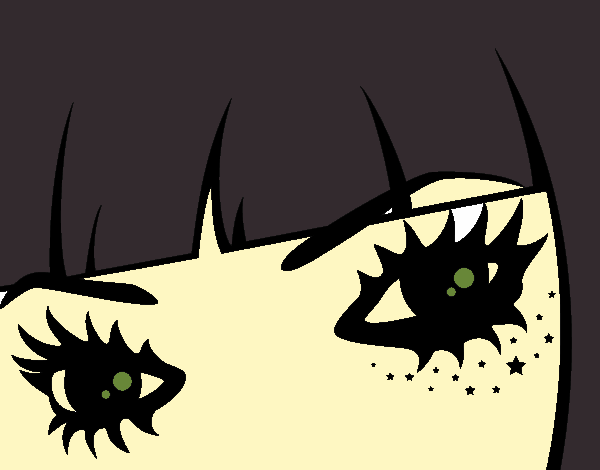 Desenho Emo olhos pintado por TamiresBar