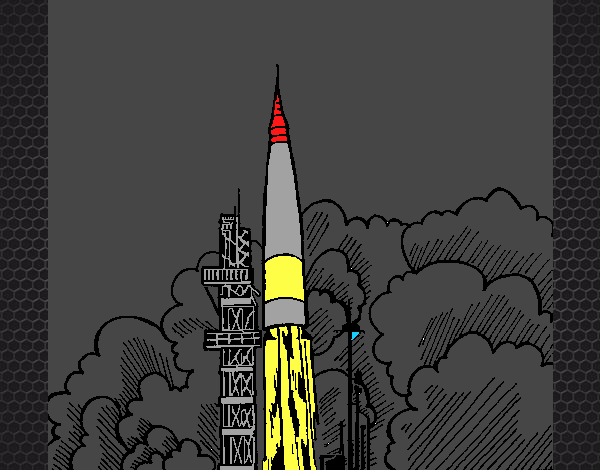 Desenho Lançamento foguete pintado por vitorcely