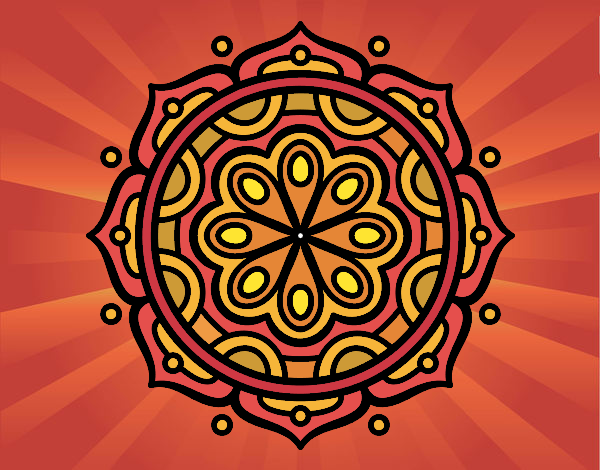 Desenho Mandala para meditar pintado por VERIANA